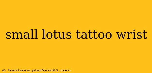 small lotus tattoo wrist