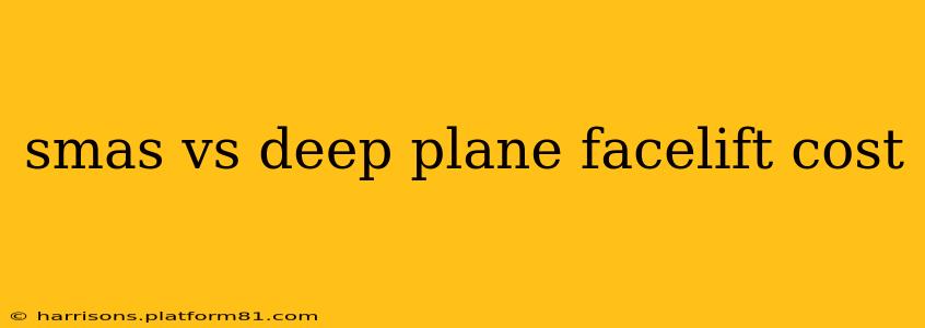 smas vs deep plane facelift cost