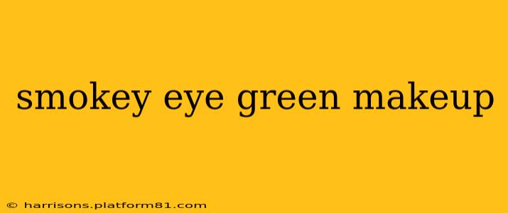 smokey eye green makeup