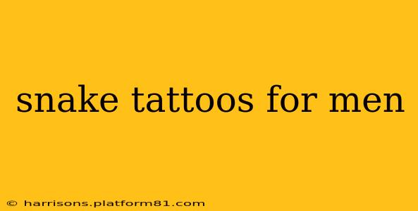 snake tattoos for men
