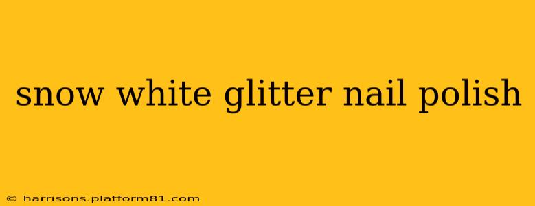 snow white glitter nail polish