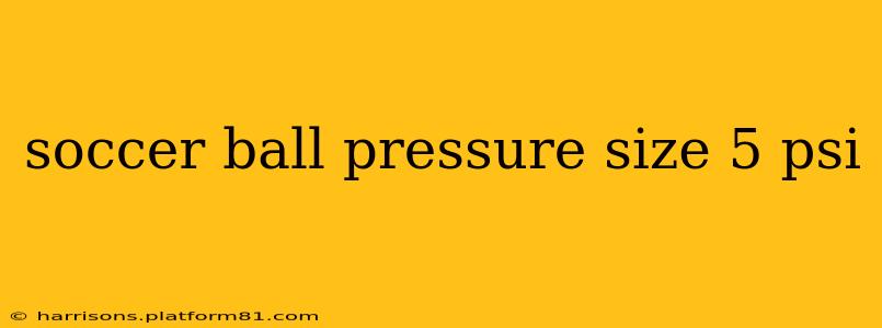 soccer ball pressure size 5 psi