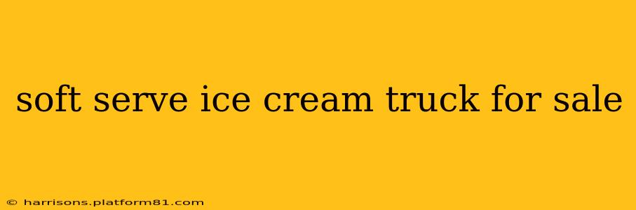 soft serve ice cream truck for sale