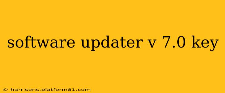 software updater v 7.0 key