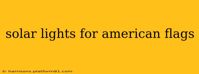 solar lights for american flags