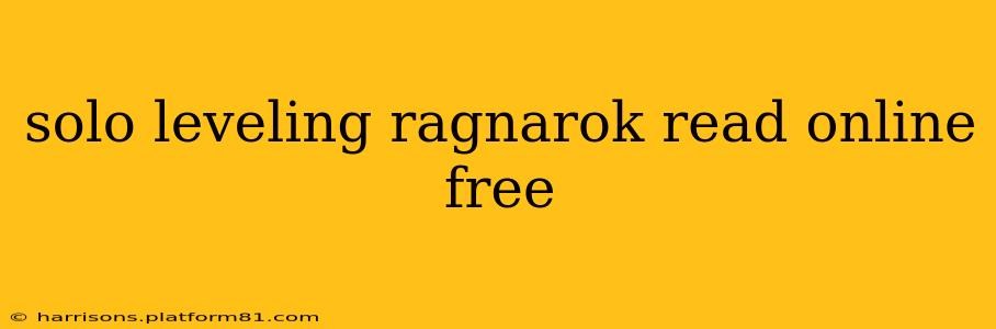 solo leveling ragnarok read online free