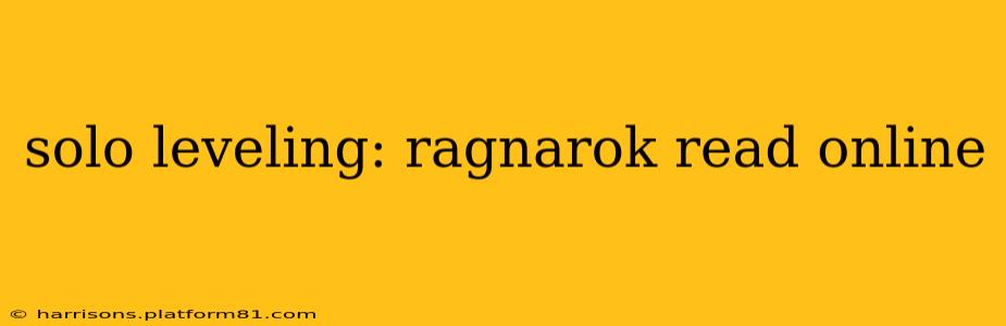 solo leveling: ragnarok read online