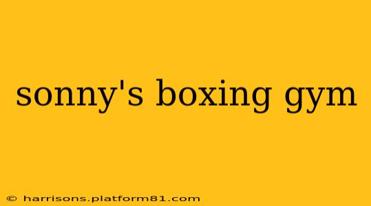 sonny's boxing gym
