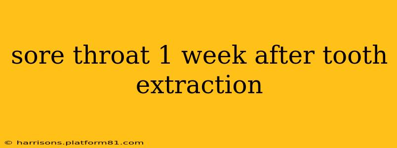 sore throat 1 week after tooth extraction