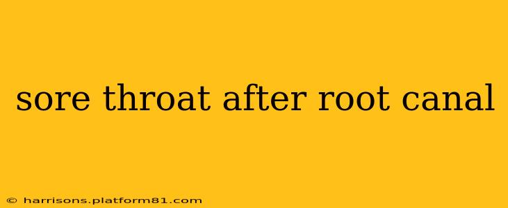 sore throat after root canal