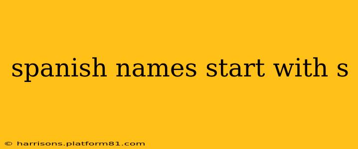 spanish names start with s