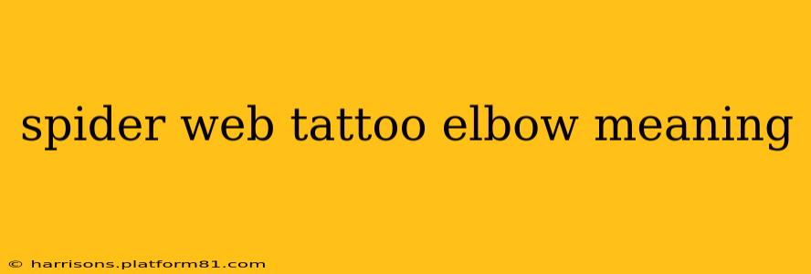 spider web tattoo elbow meaning