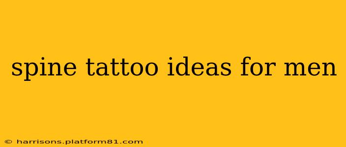 spine tattoo ideas for men
