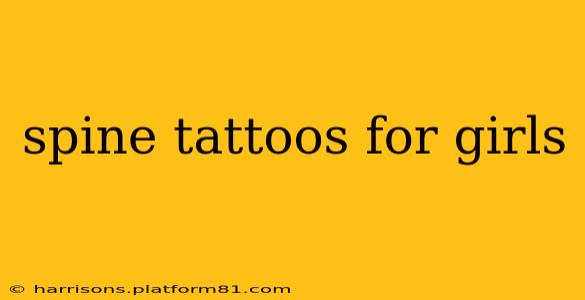 spine tattoos for girls
