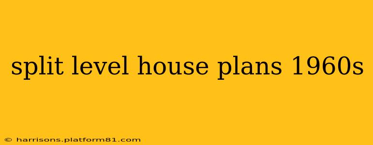 split level house plans 1960s