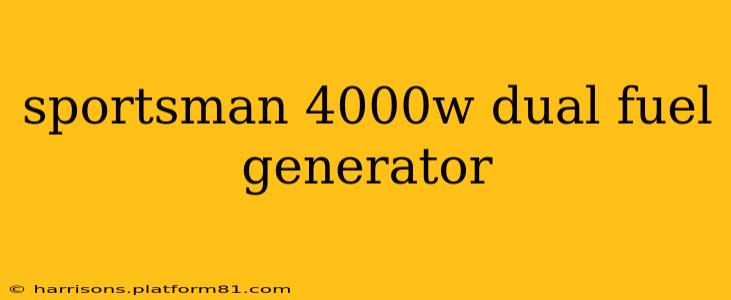 sportsman 4000w dual fuel generator