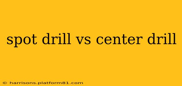 spot drill vs center drill