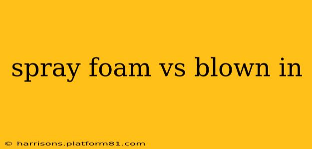 spray foam vs blown in