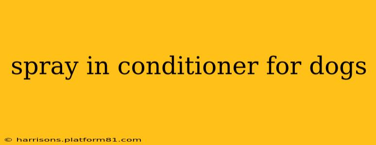 spray in conditioner for dogs