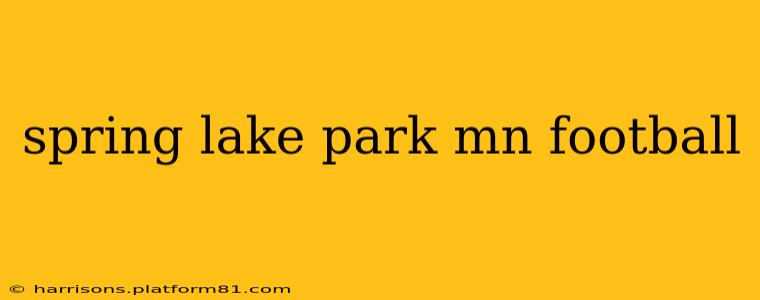 spring lake park mn football
