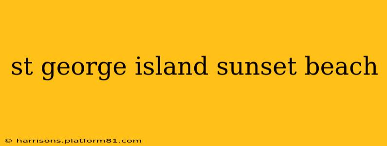 st george island sunset beach