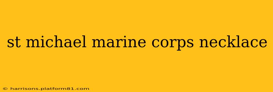 st michael marine corps necklace