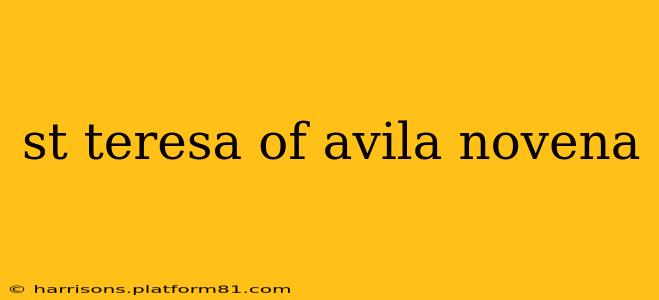 st teresa of avila novena