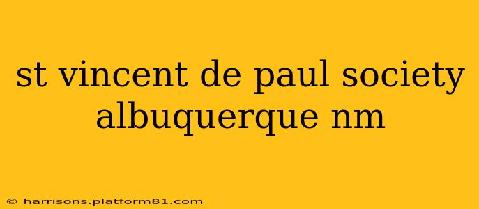st vincent de paul society albuquerque nm