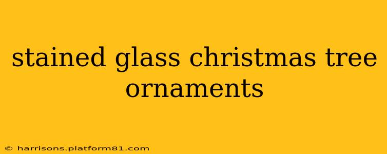 stained glass christmas tree ornaments
