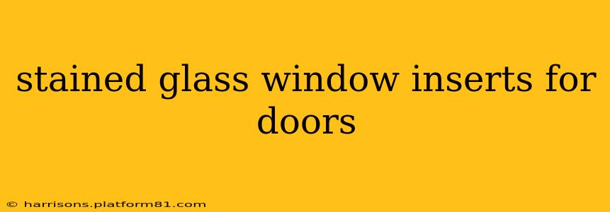 stained glass window inserts for doors