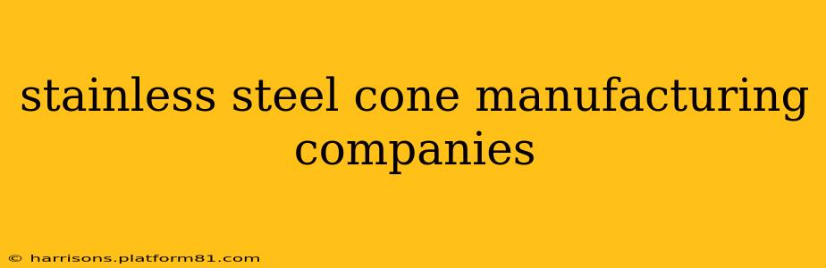 stainless steel cone manufacturing companies