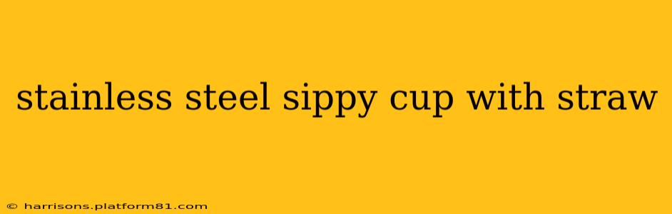 stainless steel sippy cup with straw