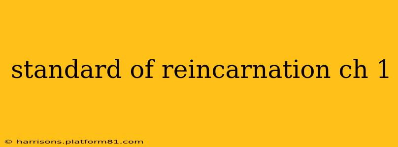 standard of reincarnation ch 1