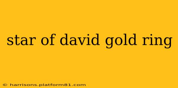 star of david gold ring