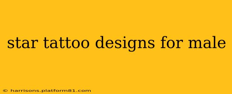 star tattoo designs for male