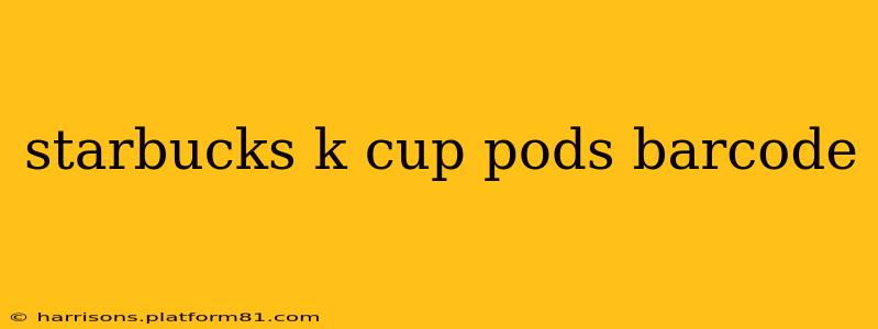 starbucks k cup pods barcode