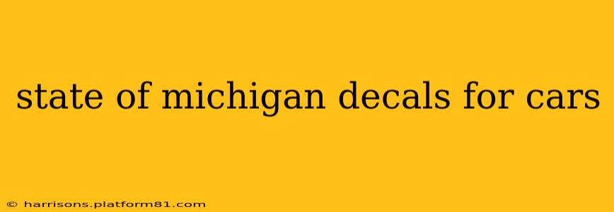 state of michigan decals for cars