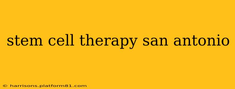 stem cell therapy san antonio