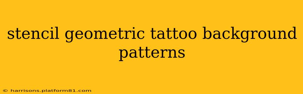 stencil geometric tattoo background patterns