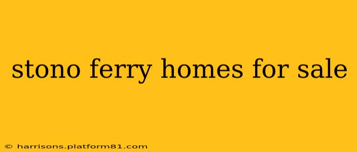 stono ferry homes for sale