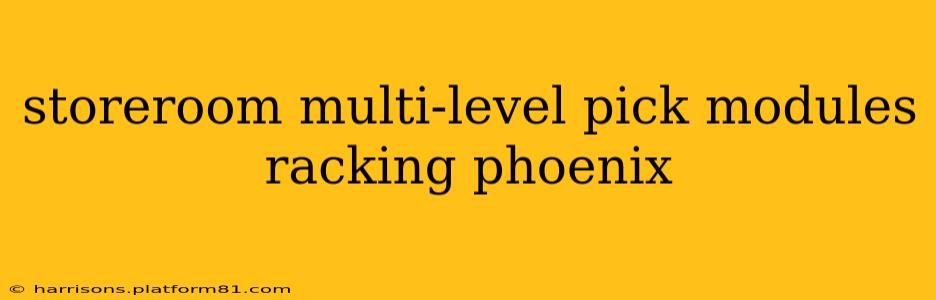 storeroom multi-level pick modules racking phoenix