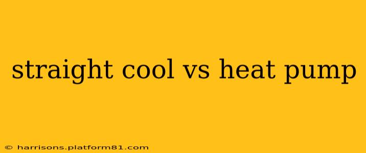 straight cool vs heat pump