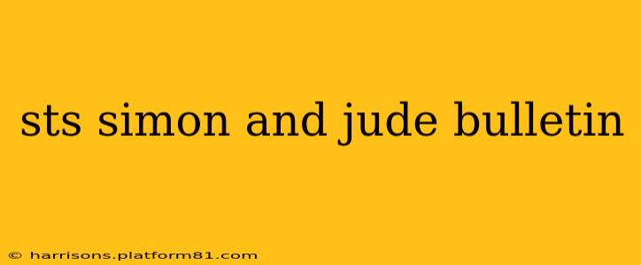 sts simon and jude bulletin