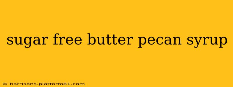 sugar free butter pecan syrup