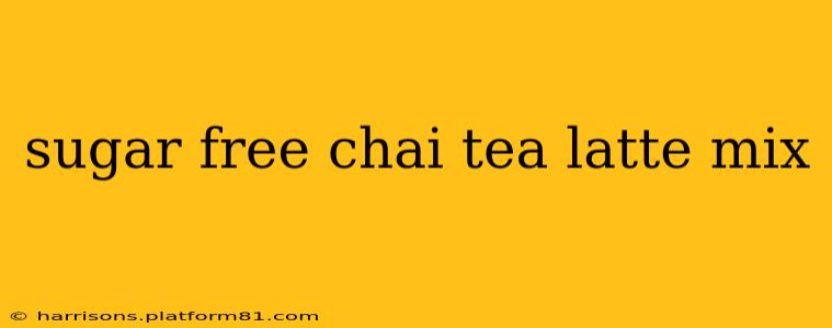 sugar free chai tea latte mix