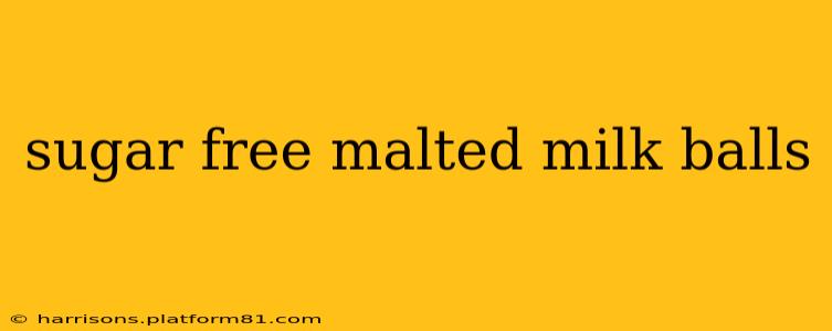 sugar free malted milk balls