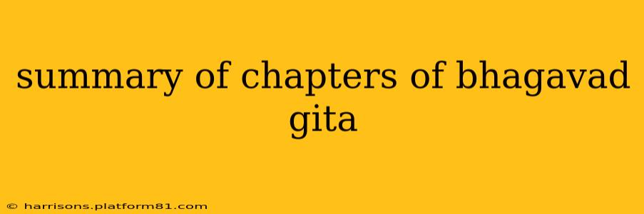 summary of chapters of bhagavad gita