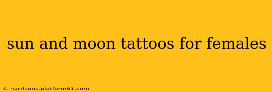 sun and moon tattoos for females