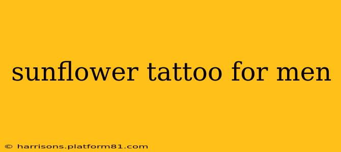 sunflower tattoo for men