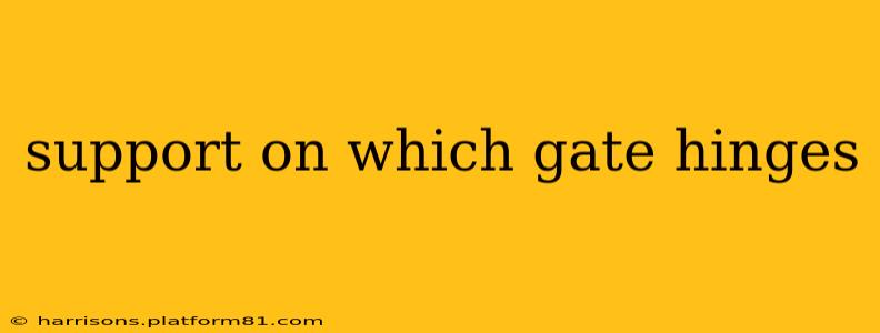 support on which gate hinges